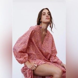 Zara Pink and Purple Maxi Dress